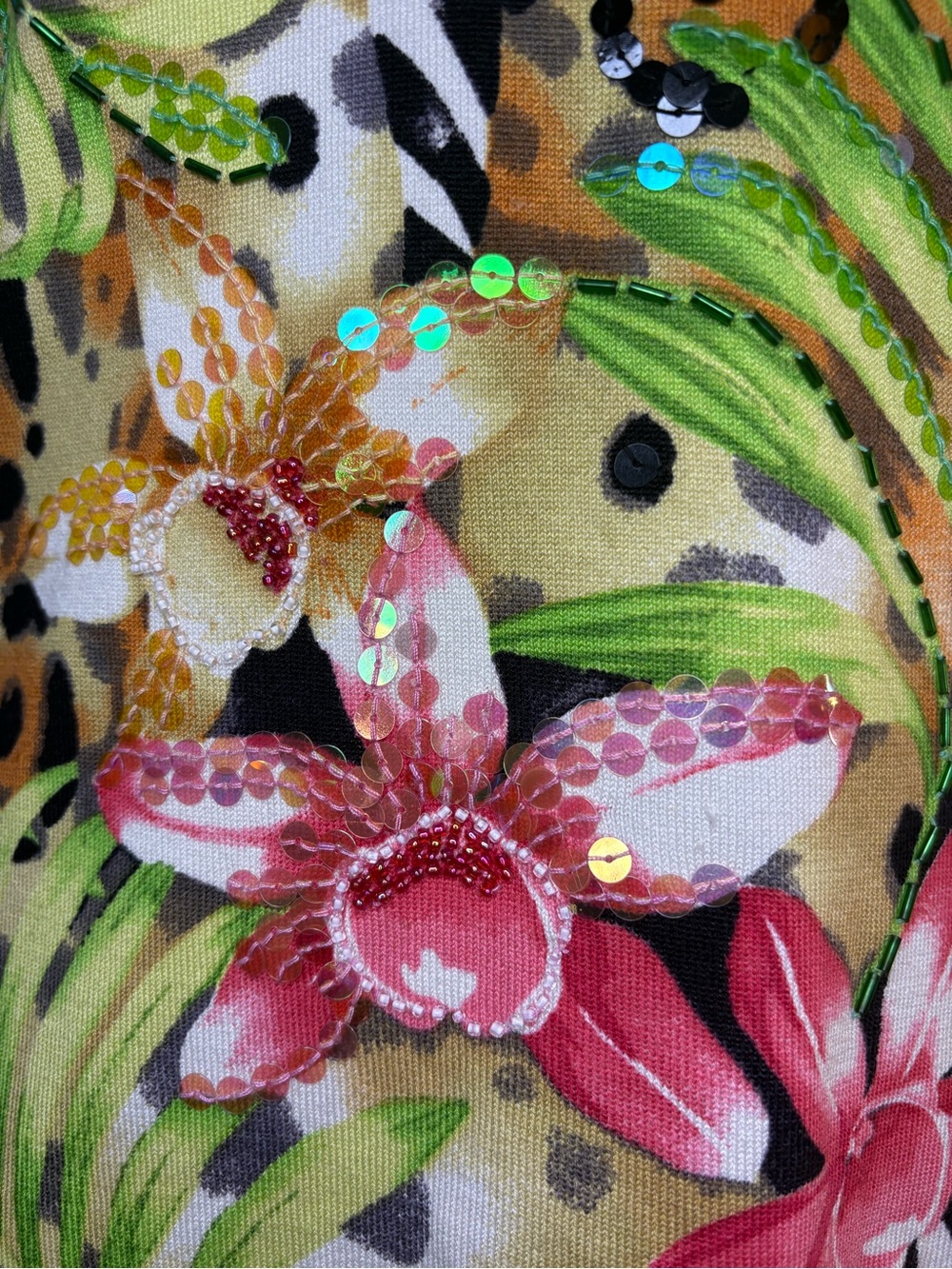 Multicolor Tropical Print Top with Sequins #y2k #zaralarssonstyle - Picture 6 of 9